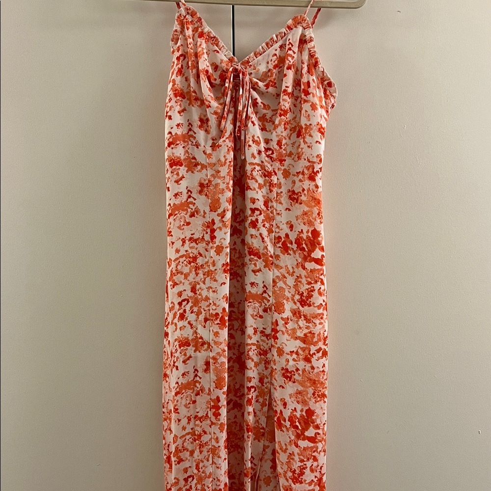Chelsea28 Orange Floral Maxi Dress